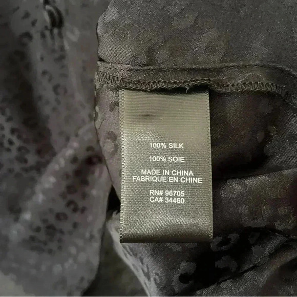 NWT Rebecca Taylor Silk Longsleeve Cheetah Jacquard Top size 0 - Picture 9 of 11